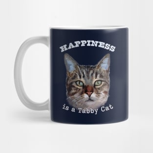 Happiness is a Tabby Cat - cute cat love Mug